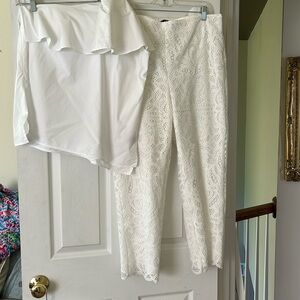 Ralph Lauren white pant set for a white party or a date night